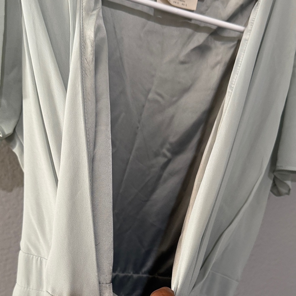 BHLDN Sage Green Maxi Wrap Dress - Picture 10 of 16
